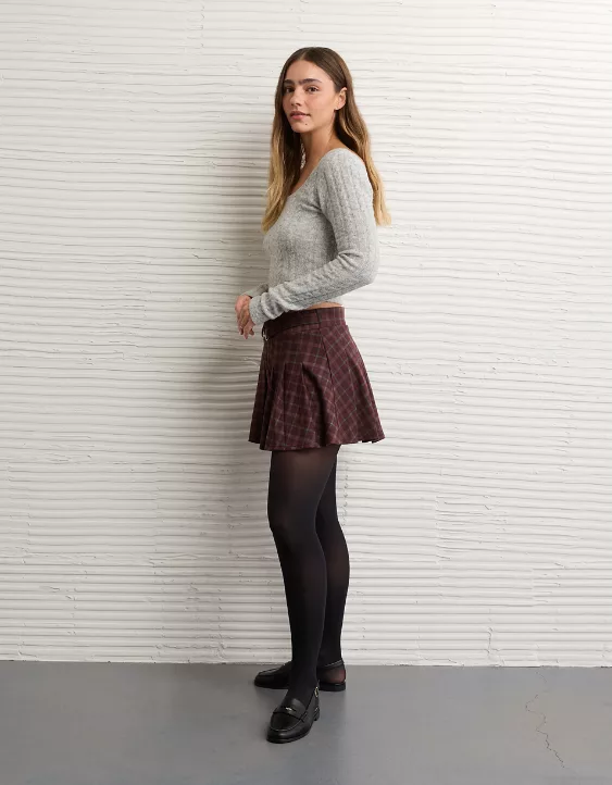 AE Mid-Rise Belted It Knit Skort - Image 6