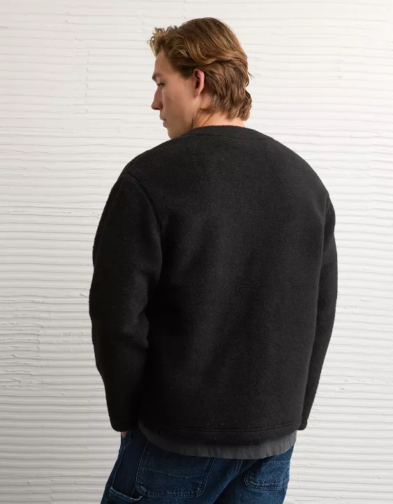 AE Sherpa Fleece Cardigan - Image 2