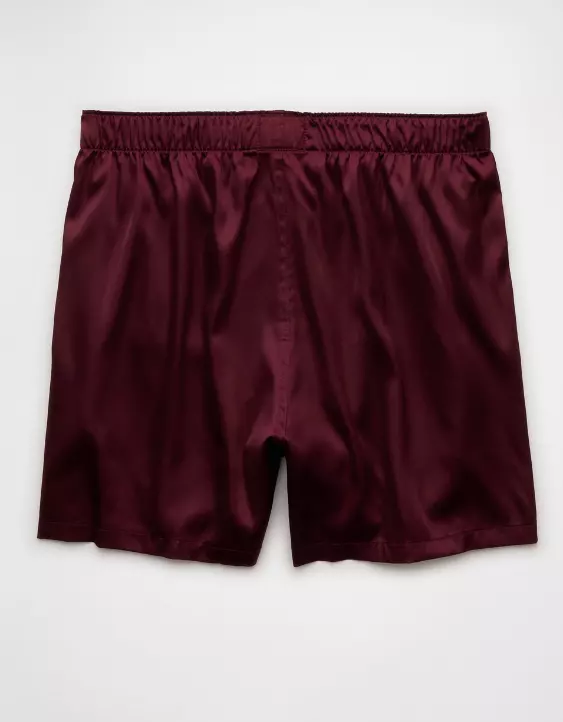 AEO Men's Solid Satin Pocket Boxer Short - Image 4