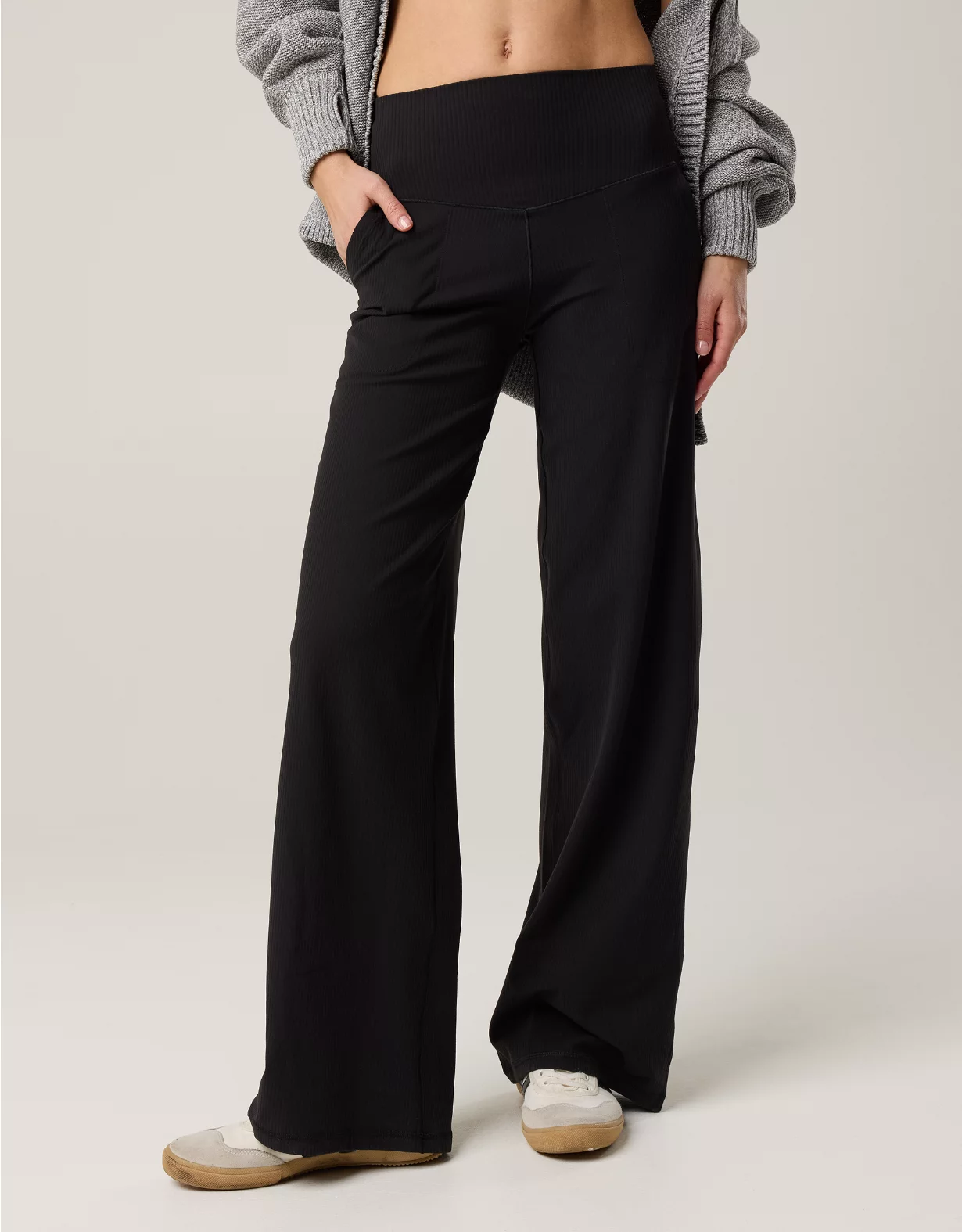 OFFLINE By Aerie Real Me XTRA Ribbed High Waisted Trouser