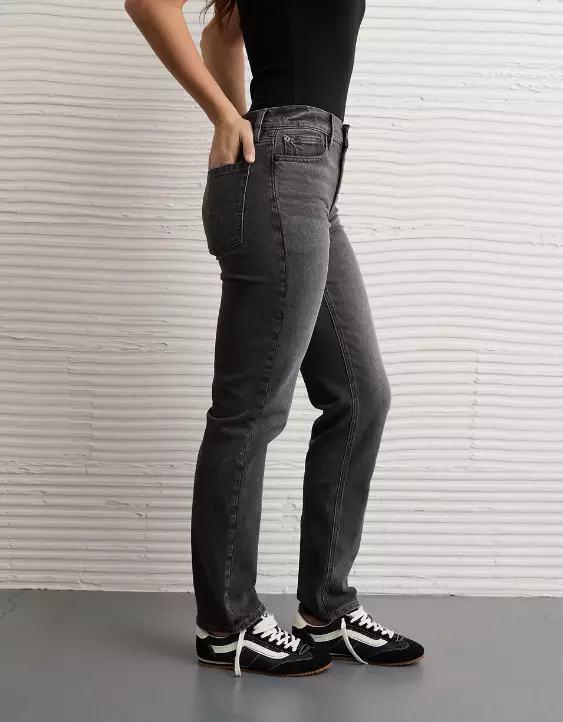 AE Stretch Super High-Waisted Straight Jean - Image 5