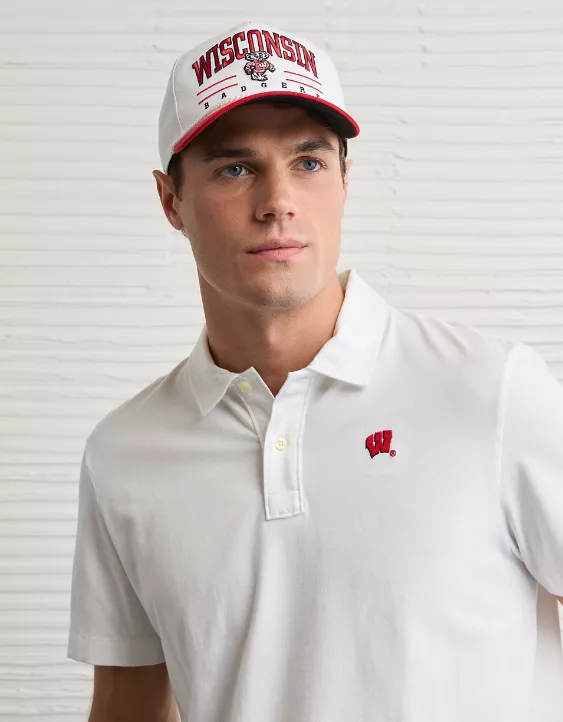 AE 24/7 Wisconsin Badgers Graphic Club Polo Shirt - Image 5