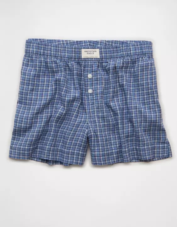AE Flannel Boxer Sleep Shorts - Image 3