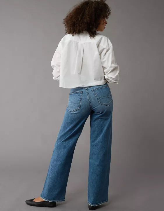 AE Strigid Curvy Super High-Waisted Baggy Straight Jean - Image 2