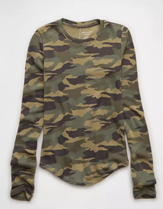 AE Long Sleeve Cozy Crew Neck T-Shirt - Image 3