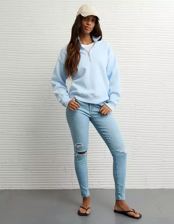 AE Everyday Luxe Quarter-Zip Sweatshirt - Image 5