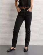 AE Stretch Super High-Waisted Embellished Straight Jean