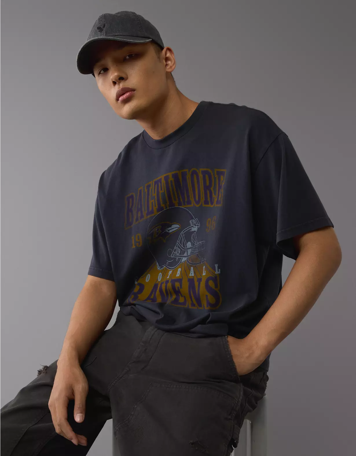 NFL Boxy Baltimore Ravens Graphic T-Shirt