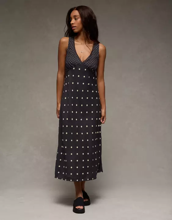 AE V-Neck Slip Midi Dress - Image 5
